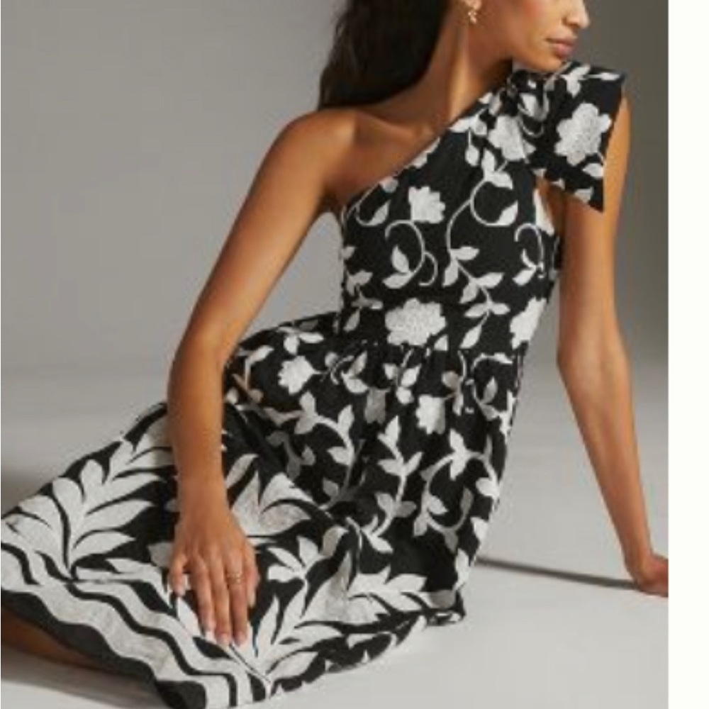 Brand new Anthropologie one shoulder midi dress. Size 6